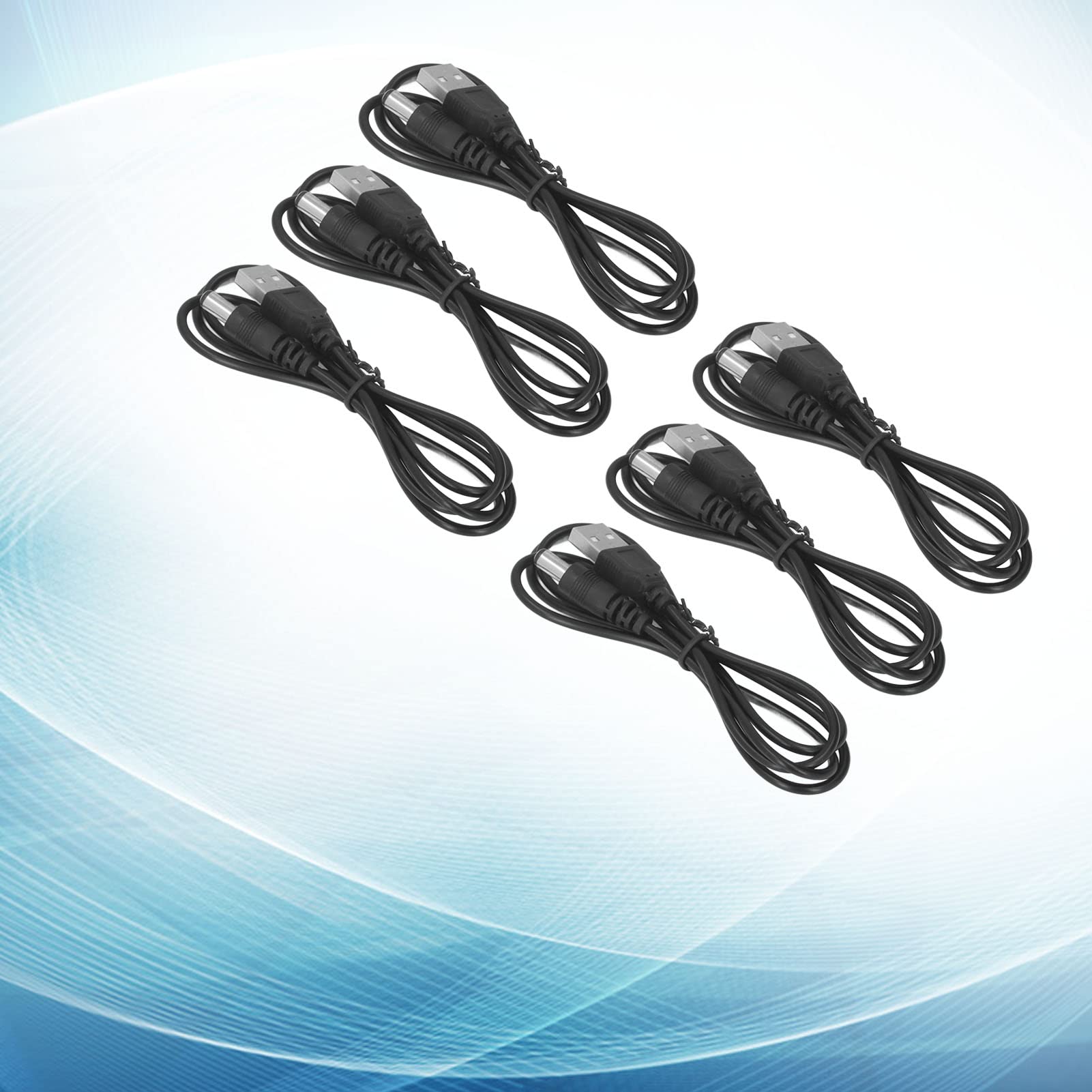 10 Cavi Alimentazione USB A DC 5V Con Connettore Angolare 90° 5.5mm X 2.1mm