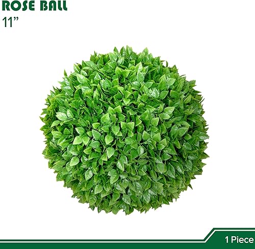 Miniatura 9 de Bola de boj de 15 pulgadas, plantas artificiales topiarias, 1 paquete de césped artificial para exteriores, decoración para el hogar, jardín, patio,