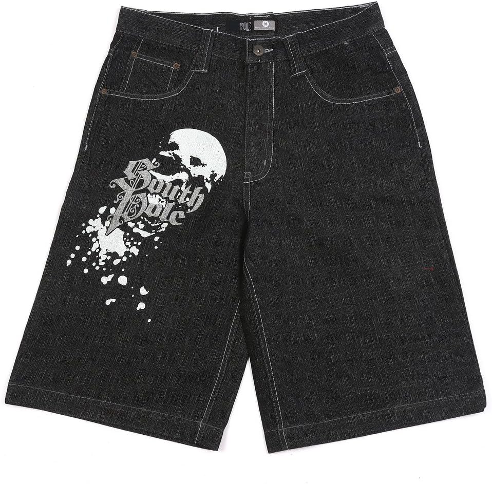 pole Boys Bermuda Denim Shorts with Fashion Prints Size 14