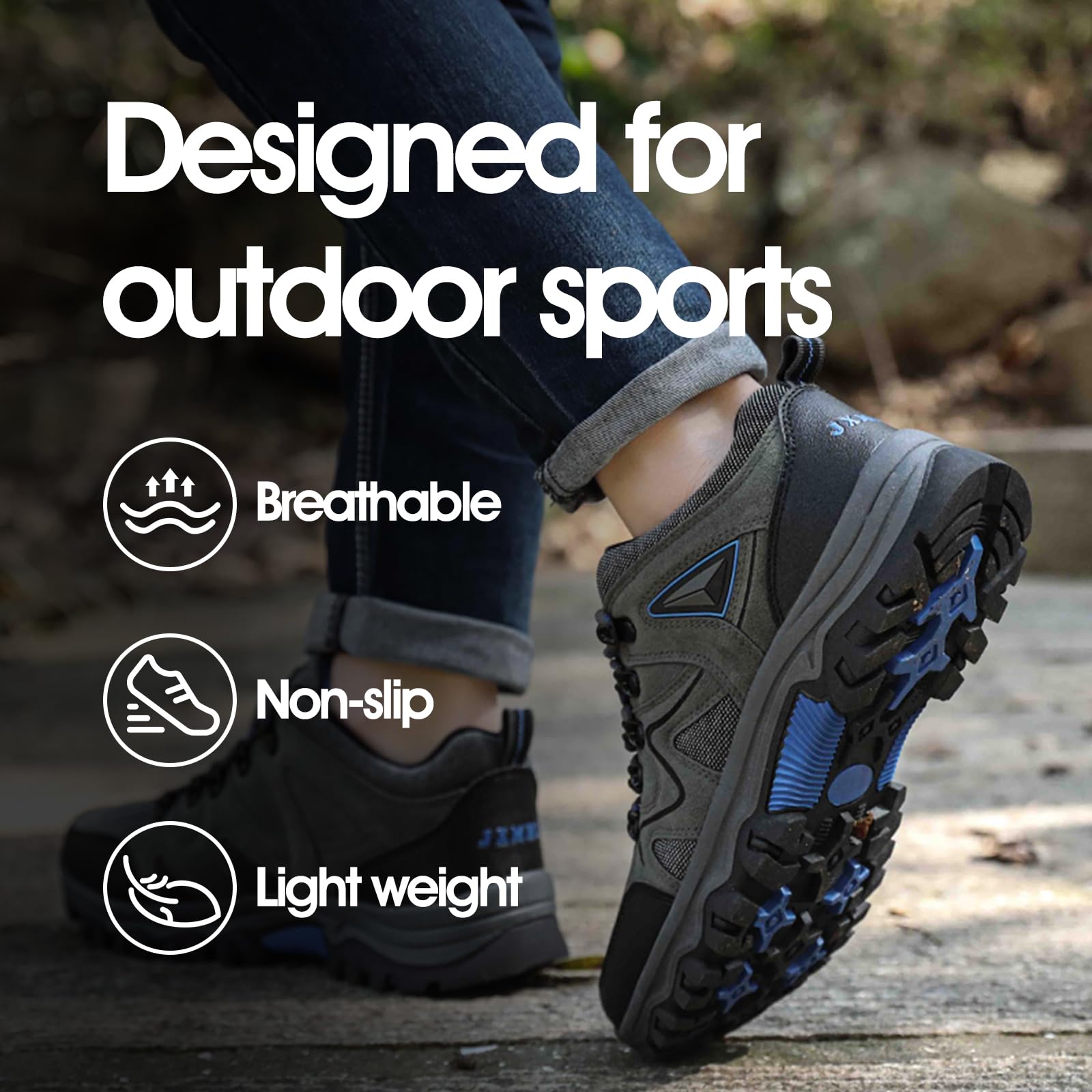 Zapatillas de Trekking Hombre para Senderismo y Montaña Trail Running Verano Ligeras 38-48 EU