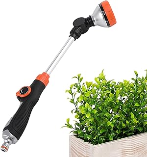 regar, bocal pulverizador mangueira com 8 padrões pulverização ajustáveis para mangueira ao ar livre, pulverizador mangueira jardim, bocal irrigação pressão da mangueira, bico jardim pulverizador resistente para irrigar flores e gramados