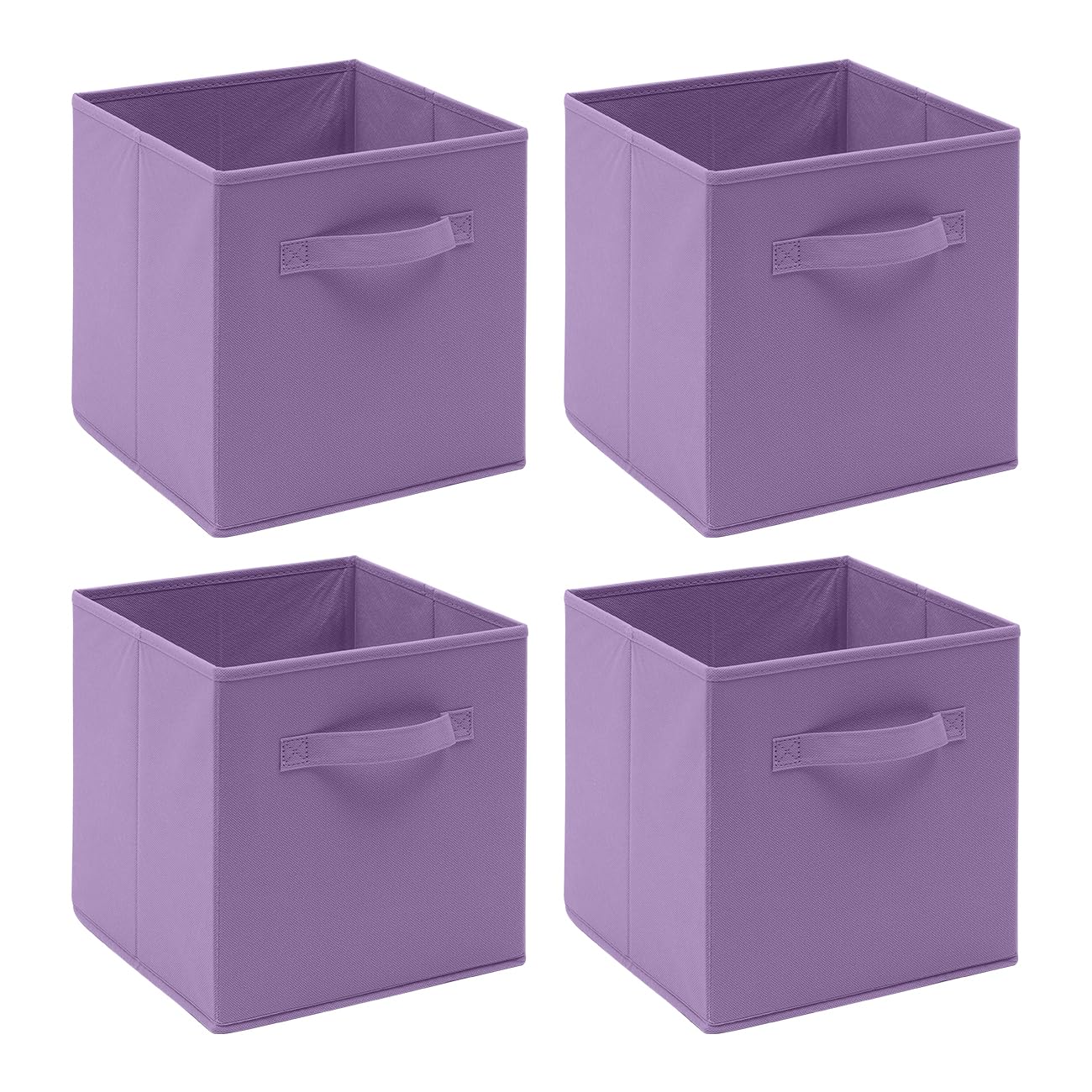 Homullel Foldable Storage Cube Boxes Set of 4, Storage Unit Box with Handle, Collapsible Storage Bins Organiser for Shelf Closet Organization