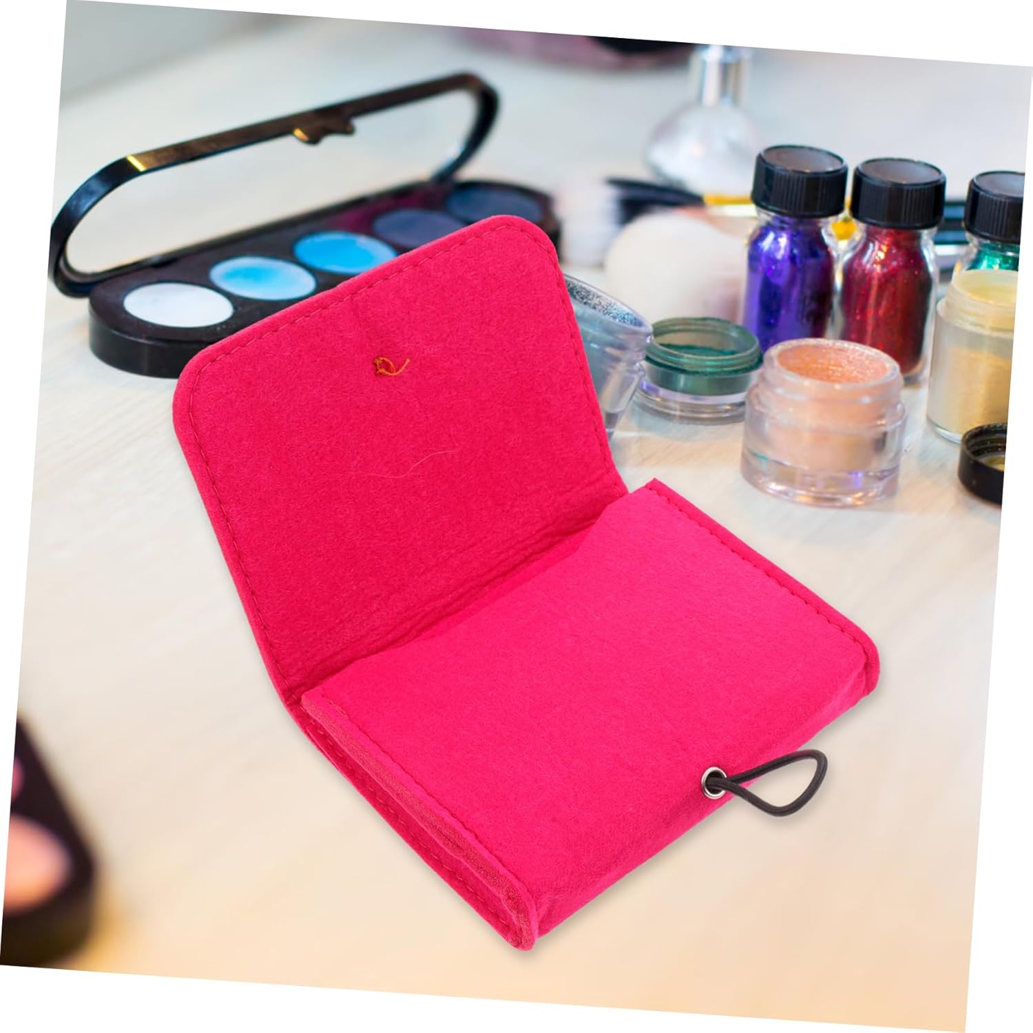 10pcs Storage Pouch Felt Organizer Bag for Bottles Compact Carrying Case for Travel Daily Use for