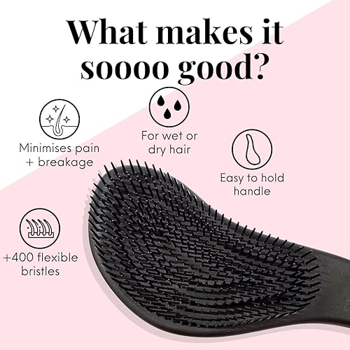 Miniatura 6 de Cepillo de pelo de diseño único. Cepillo desenredante para cabello grueso, rizado, liso y natural. Regalo de relleno de calcetín de Navidad.