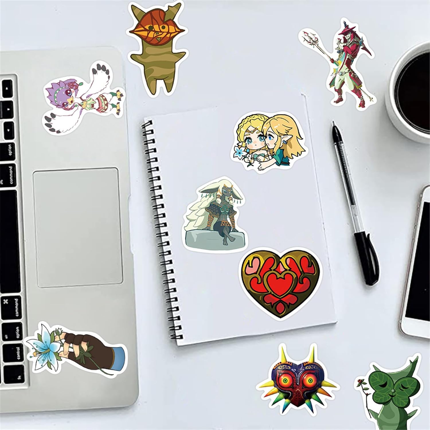 50pcs Cartoon Legend of Zelda Stickers for Kids, Vinyl Waterproof Manga Decal for Water Bottle Laptop Toy Sticker for DIY Decorate Bumper Phone Hard Hat Kids Teens Gifts (Legend of Zelda) - Image 5