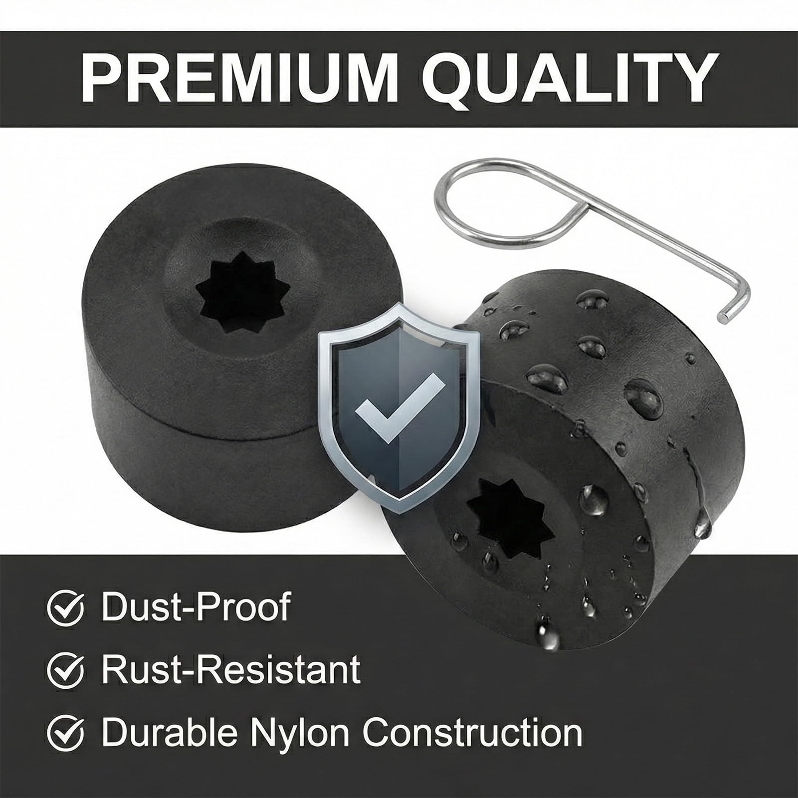 20 Stück Radschraubenkappen 17mm, Schraubenabdeckung Auto Radkappen, Diebstahlschutz schraubenkappen, Kompatibel mit VW Golf Passat Beetle Kompatibel mit Audi, alle Automarken - 3