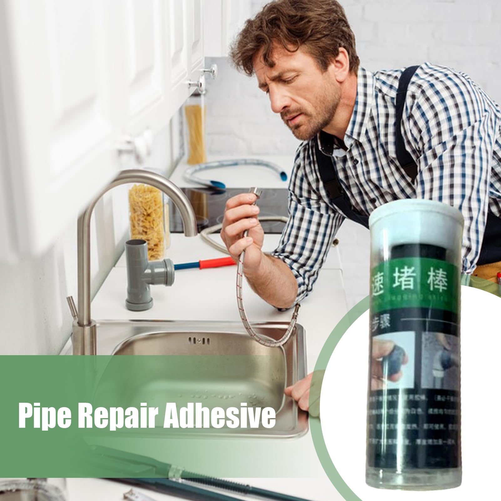 Stucco Riempitivo Metallico - Epossidico Per Riparazione Rapida Di Perdite | Sigillante Per Riparazione E Montaggio Stick Di Mastice Adesivo Permanente