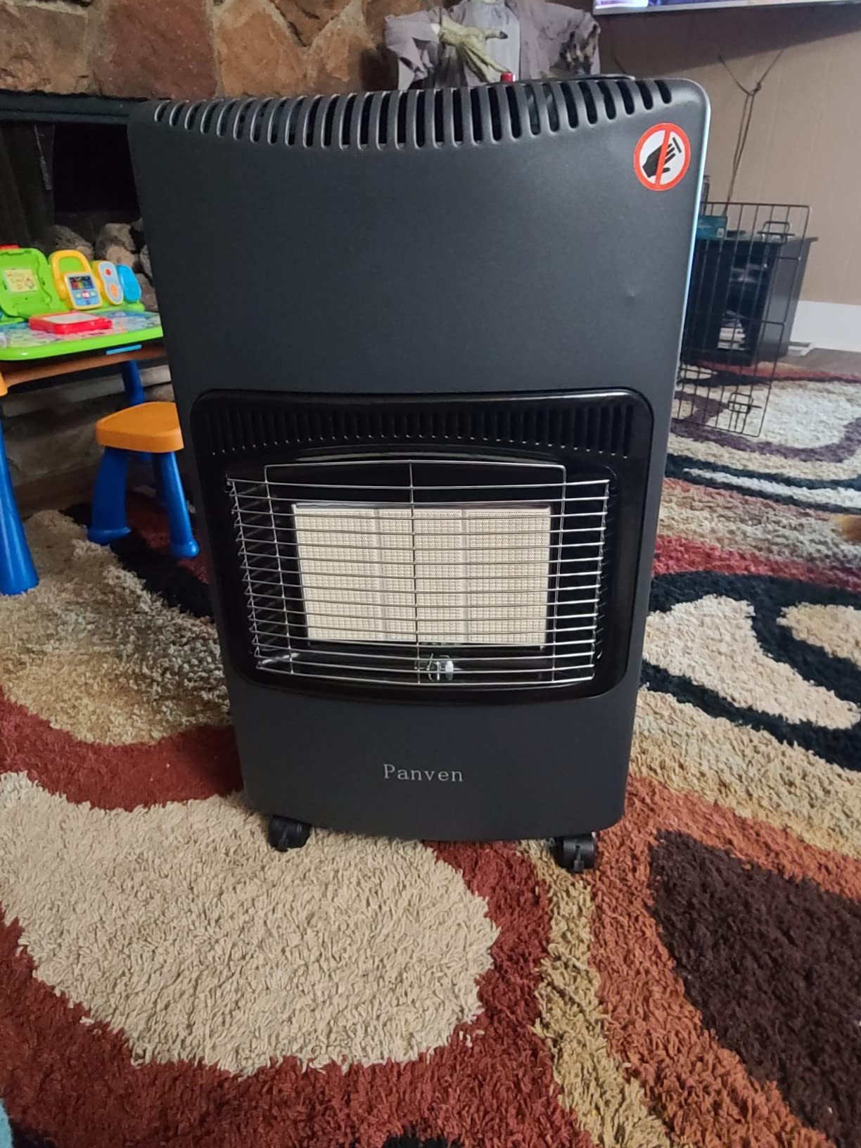 18,000 BTU Portable Propane Patio Heater – Infrared Outdoor Heater With 3 Settings, Tip-Over Safety, Works With 20lb Tank