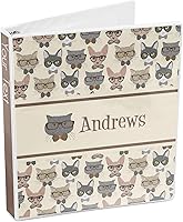 Vista 4 de Carpeta personalizada de 3 anillas Hipster Cats - 1 pulgada