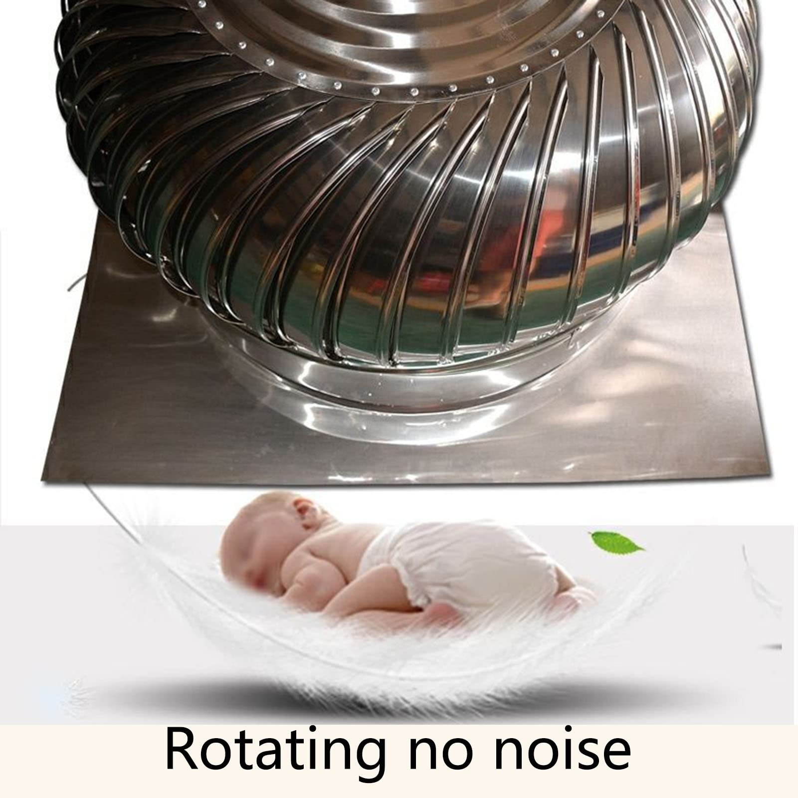 Roterende schoorsteenkap - RVS ventilatiekap spinner anti
