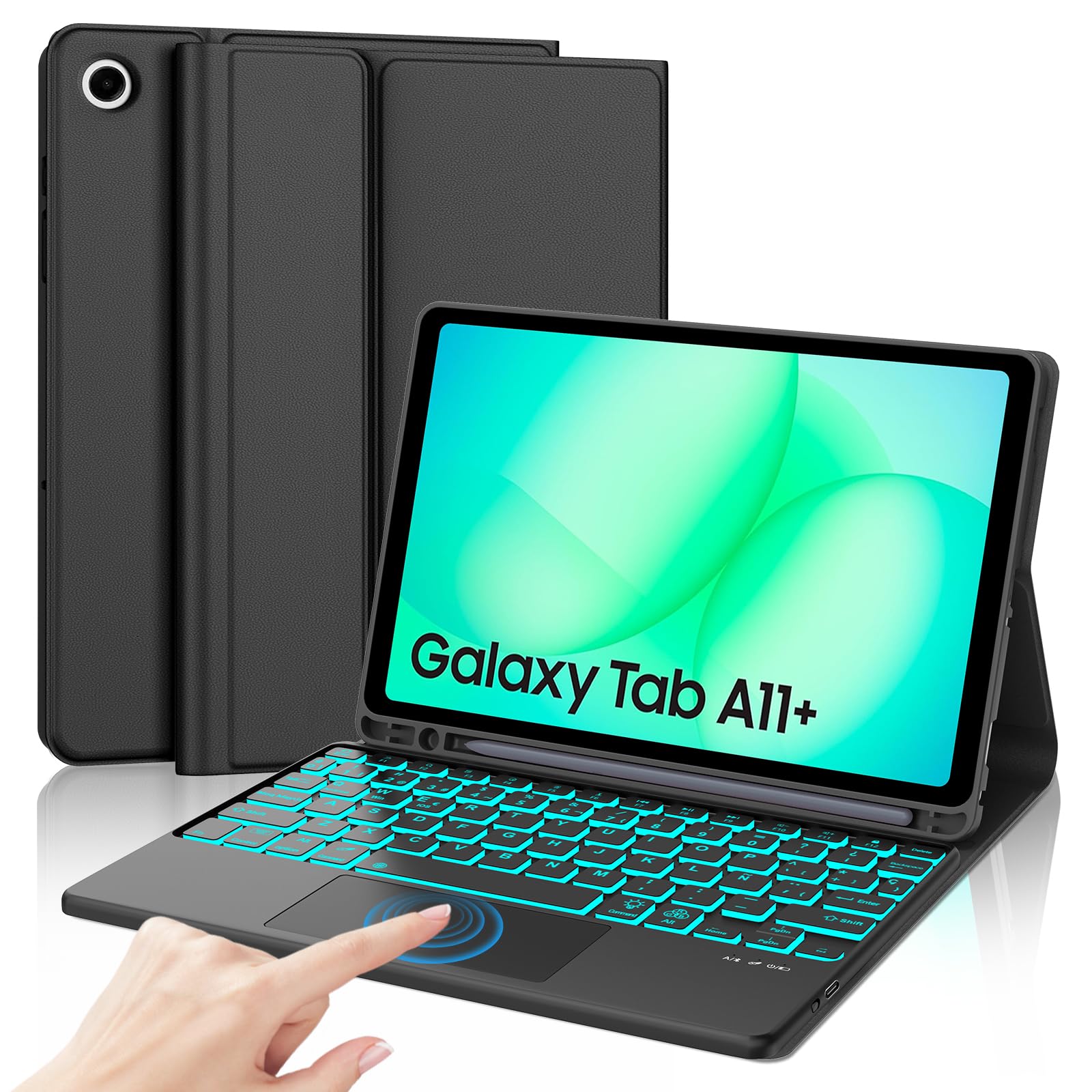 Funda Teclado para Samsung Galaxy Tab A11 Plus/A11+/A9 Plus/A9+ 11 Pulgadas