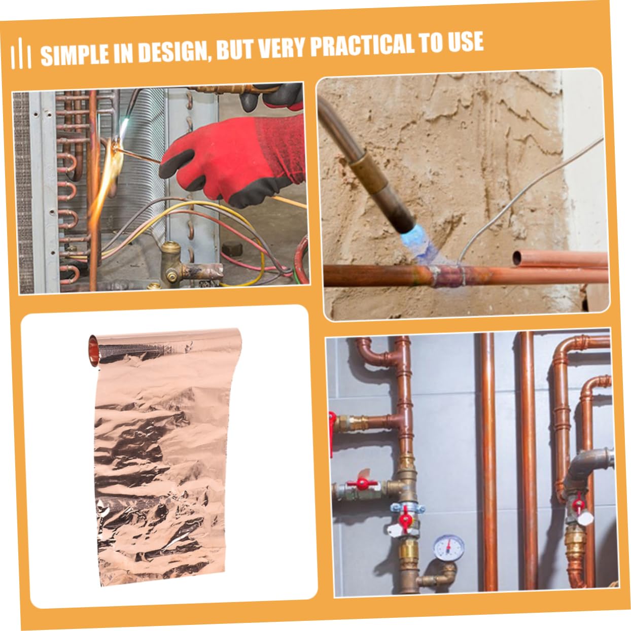 Cabilock 18rolls Copper Foil Sheets Thick Copper Plates for Electrical Repairs Projects and Crafting for Versatile Use