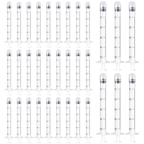 40 Pack Disposable Vaginal Cream Applicators, Lube Injector Syringes, Fits