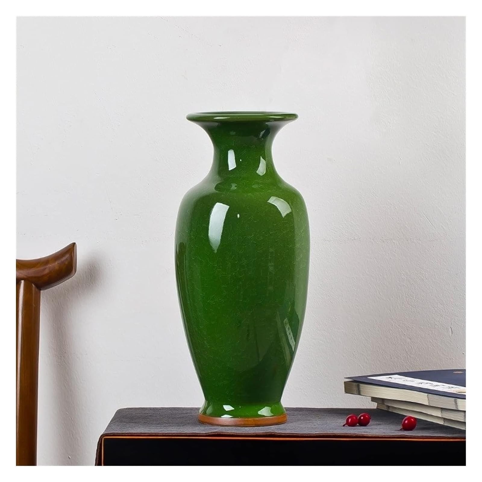 SnamicE Vase Tabletop Ceramic Vase Decoration Living Room Flower Arrangement Chinese Decoration Floor Large Antique Jun Porcelain 35cm,C