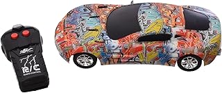 سيارة سباق بلاستيك متوسطة الحجم بجهاز تحكم عن بعد لمرح الأطفال، متعددة الألوان، مجموعة من قطعتين