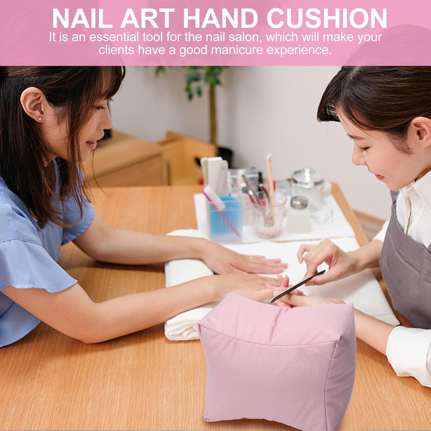 Manicure Hand Pillow and Foot Pillow PU Leather Cushion for Wrist Support