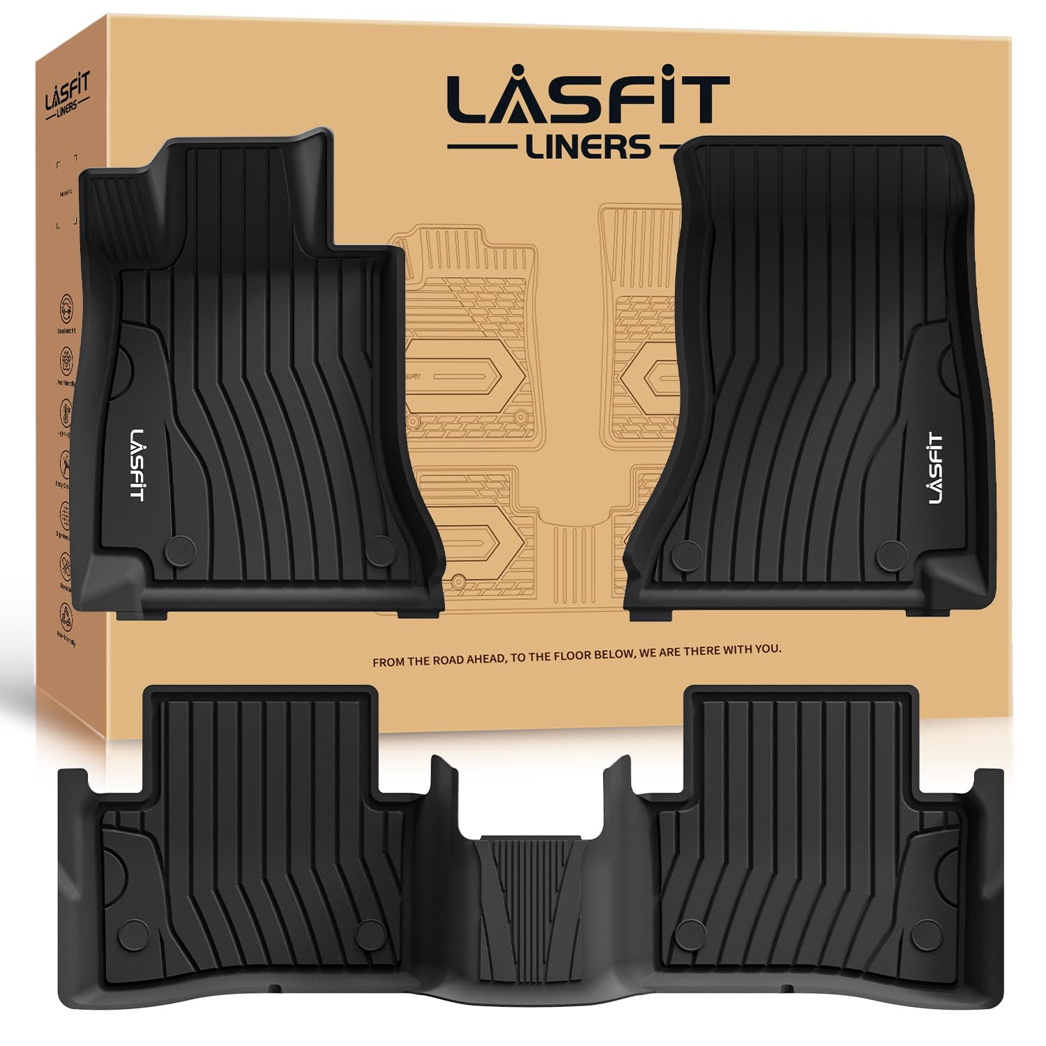 LASFIT Floor Mats for Mercedes Benz C Class 2022-2026 (Fit Sedan Only)