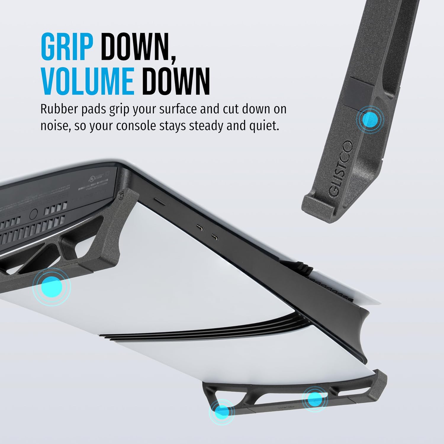 Skates - Horizontal Stand for PS5 Pro Compatible with Disc & Digital Edition (Galaxy Black)