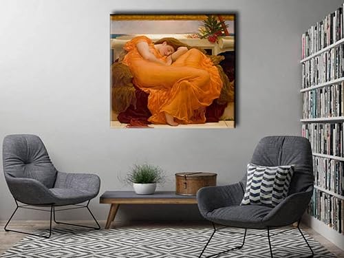 Miniatura 4 de Frederic Leighton - Lienzo decorativo para pared de sala de estar, póster para dormitorio, baño, decoración del hogar, listo para colgar (39 x 39