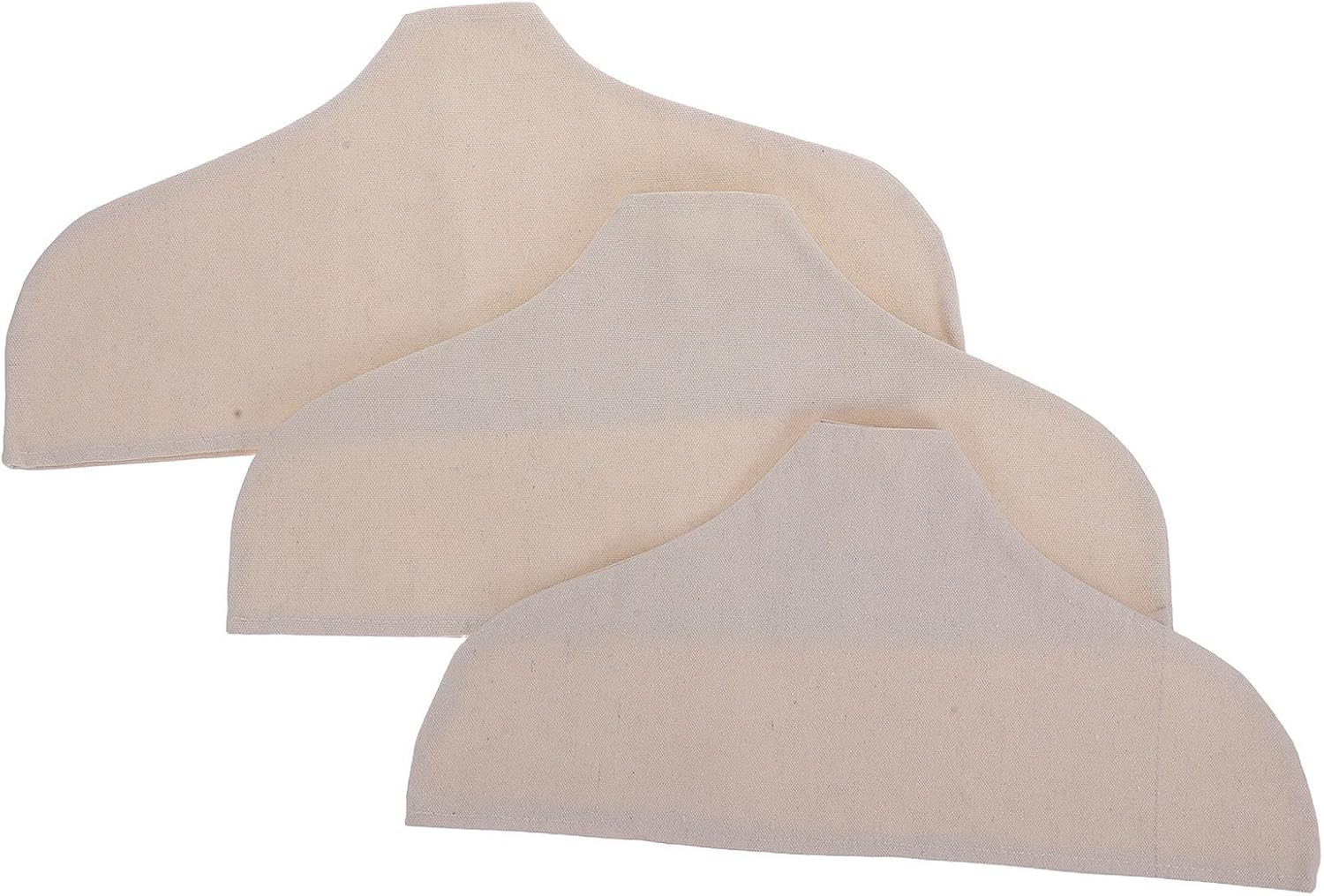 3pcs Linen Cloth Hanger Cover with Nonslip Protection