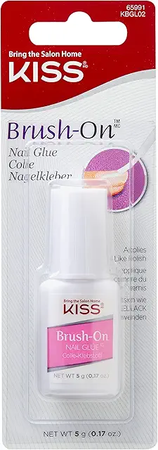 KISS Brush-On Nagelkleber für Press-On-Nägel - Schnelltrocknender Kleber für Fingernägel