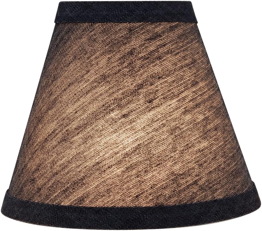 Aspen Creative 32120-9A Small Hardback Empire Shape Chandelier Clip-On Lamp Shade Set (9 Pack), Transitional Design in Grey-Blue, 6" bottom width (3" x 6" x 5")