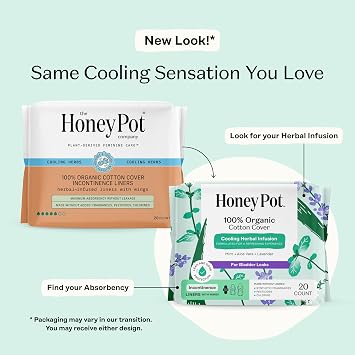 The Honey Pot Company - Postpartum Pads & Incontinence Panty Liners Bundle - Infused w/Essential Oils for Cooling Effect & Ultra-Absorbant - Postpartum Essentials - Feminine Care - FSA Eligible