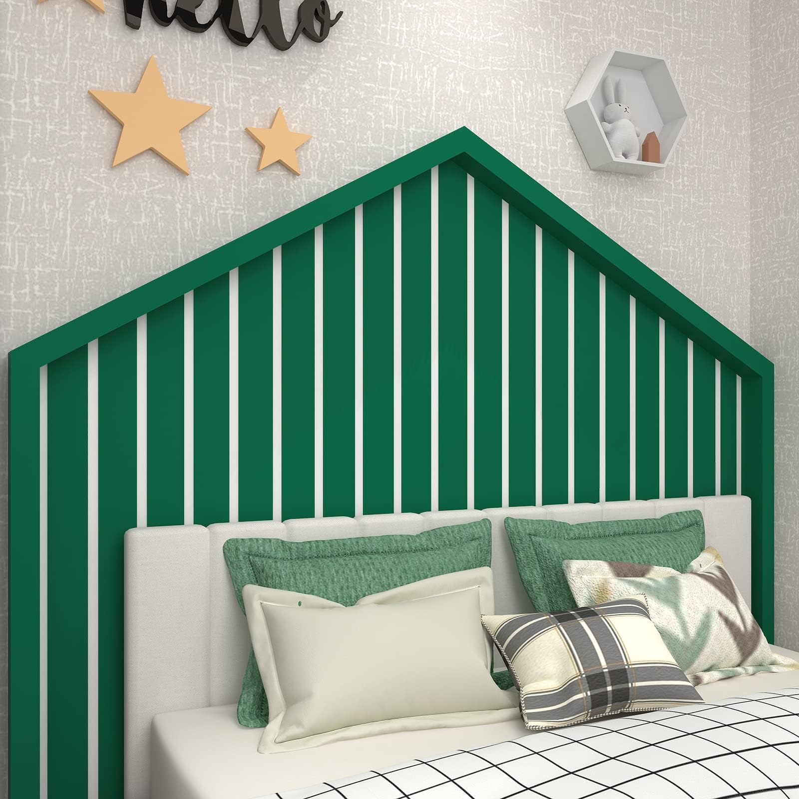 YENHOME Bordo Carta da Parati Adesiva Verde Scuro Impermeabile 7.6x600cm Bordo Adesivo per Parati PVC Verde Tinta Unita Muro Decorativa Adesiva Della Porta Decorazione Bagno Soggiorno