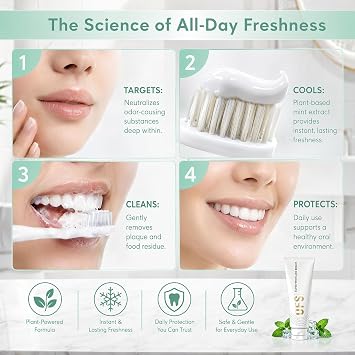 OFS Toothpaste, Teeth Whitening Toothpaste, Promotes the Natural Whitening of the Teeth, Protects Tooth Enamel, Deep Cleaning Freshens Breath 24 Hours (1)