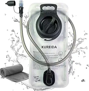 KUREIDA Hydration Bladder 2 Liter Leak Proof Water Reservoir,BPA Free,Wide Opening, Military Water Bladder Combined with Hydration Backpacks for Biking Hiking Running Camping Climbing.