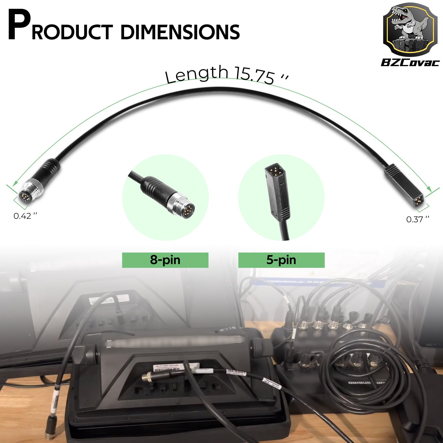 720074-12 AS EC QDE Ethernet Dongle Adapter Cable for Humminbird Helix Fish Finders, 2 pcs