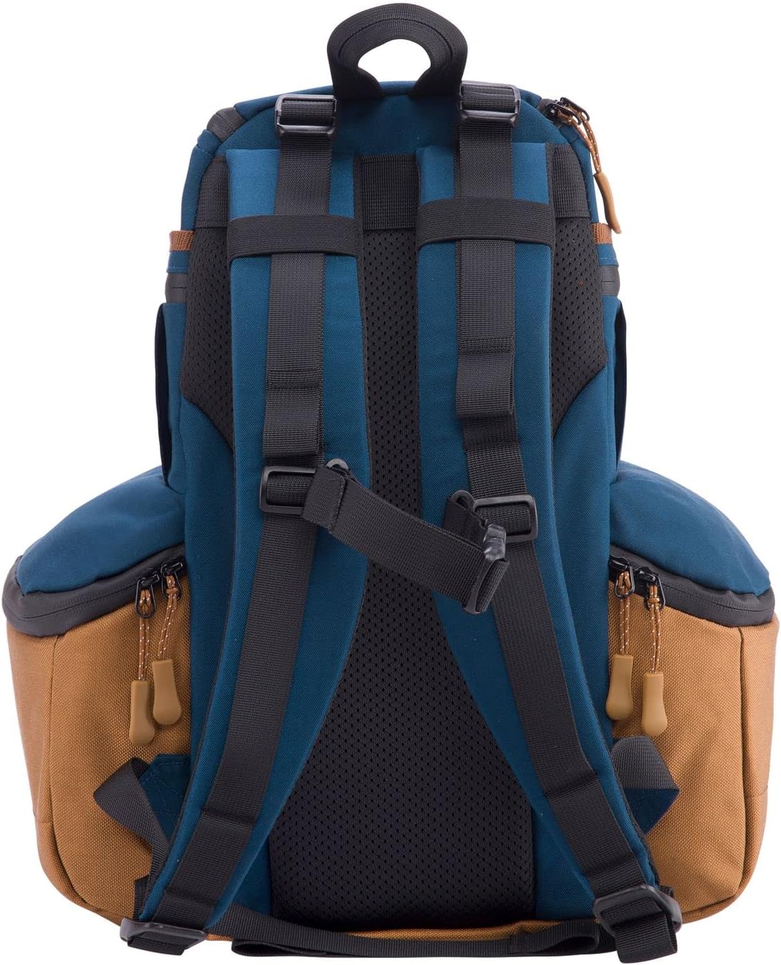 Prodigy Disc Apex Disc Backpack | Disc Golf Backpack | Store Up to 20+ Discs | Insulated Cooler Pocket | Disc Golf Bags with Umbrella Sleeve | Cordura Nylon Material (Navy & Brown)