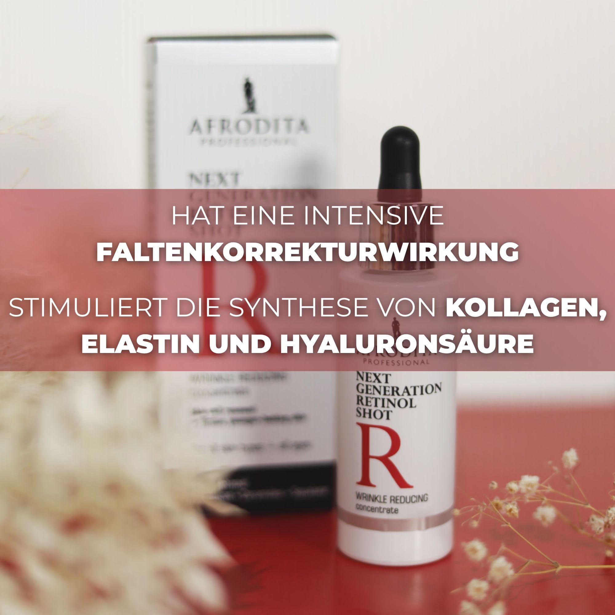 Afrodita Professional Next Generation Retinol Shot Gesichtsserum 0,1% HPR Retinoid Anti-Falten Serum gegen Linien Poren & Pigmentflecken mit Ceramiden Beta-Glucan Squalan parfumfrei 30 ml