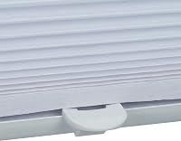 Rulou plisat Relaxdays fără găurire, 60x130 cm, alb, sistem de prindere Klemmfix, jaluzea semitransparentă pentru fereastră 8