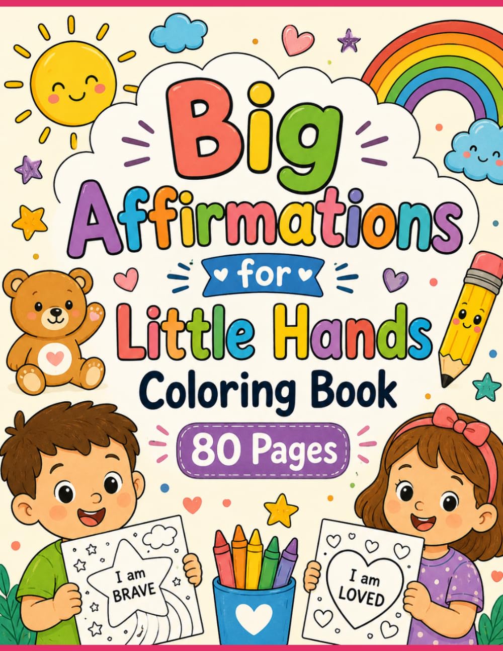 Big Affirmations for Little Hands: Coloring Book 80 Pages