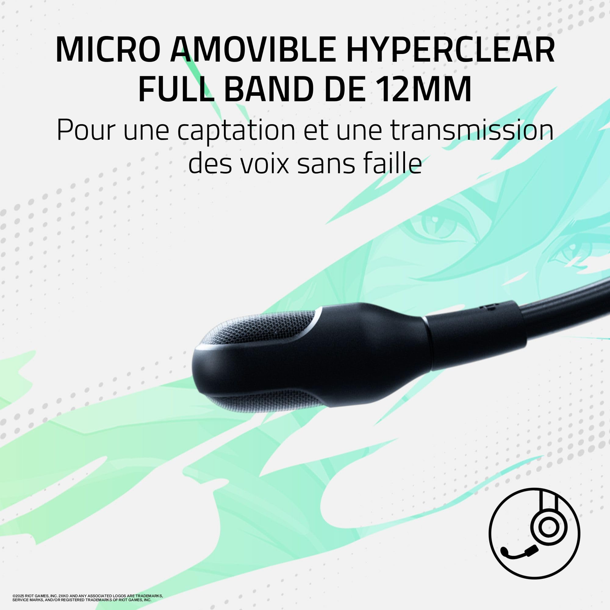 Razer BlackShark V3 Pro 2XKO Edition - Casque sans Fil pour e-Sport avec ANC - Réduction Active du Bruit - Haut-parleurs Triforce 50 mm - HyperSpeed 2,4 GHz et Bluetooth - Xbox/PC | 2XKO