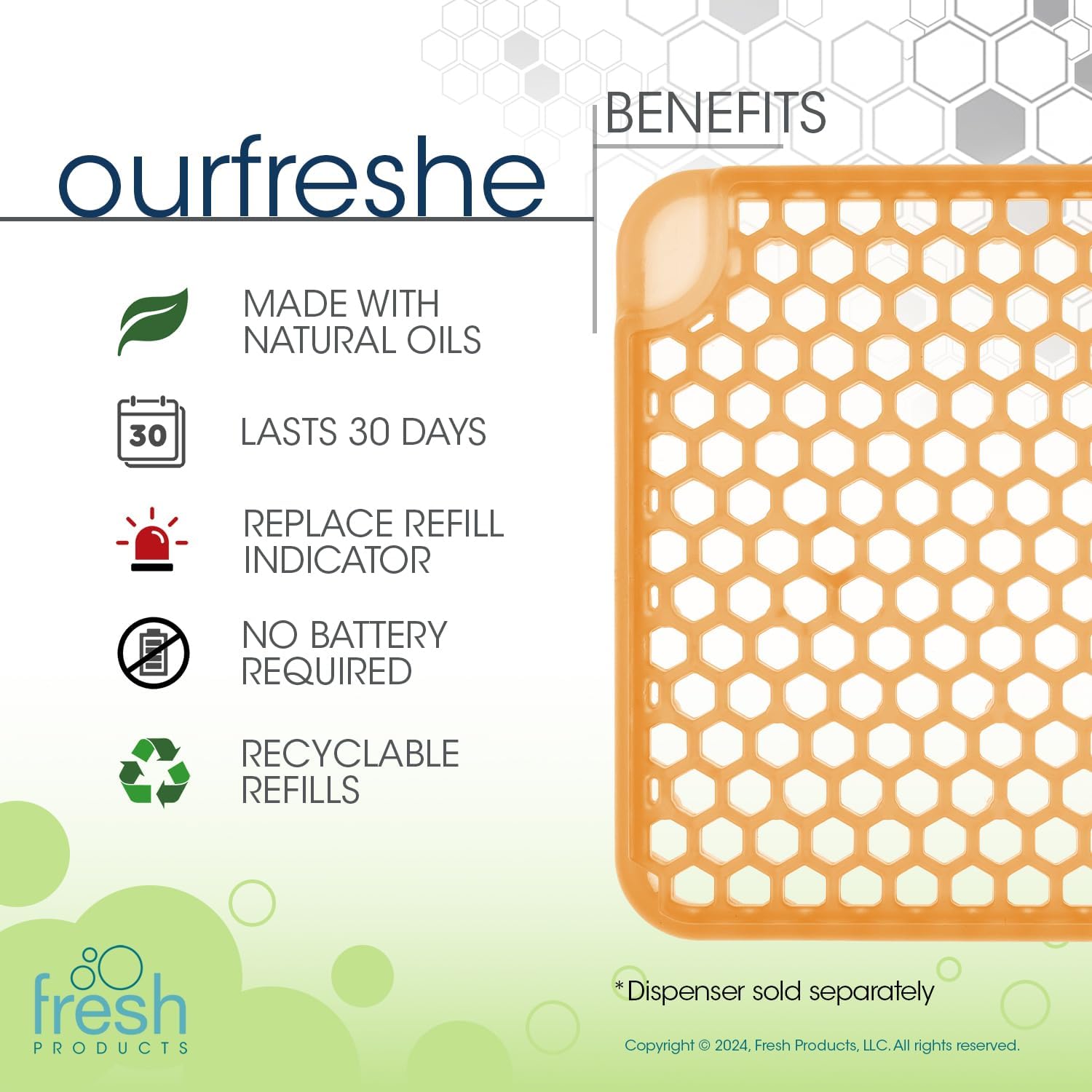 Fresh Products ourfreshe Plug In Air Freshener 30 Day Refills Replace Messy Aerosols with Dry Fragrance For Use in Medium Sized Spaces Summer Sunshine 6 Pack