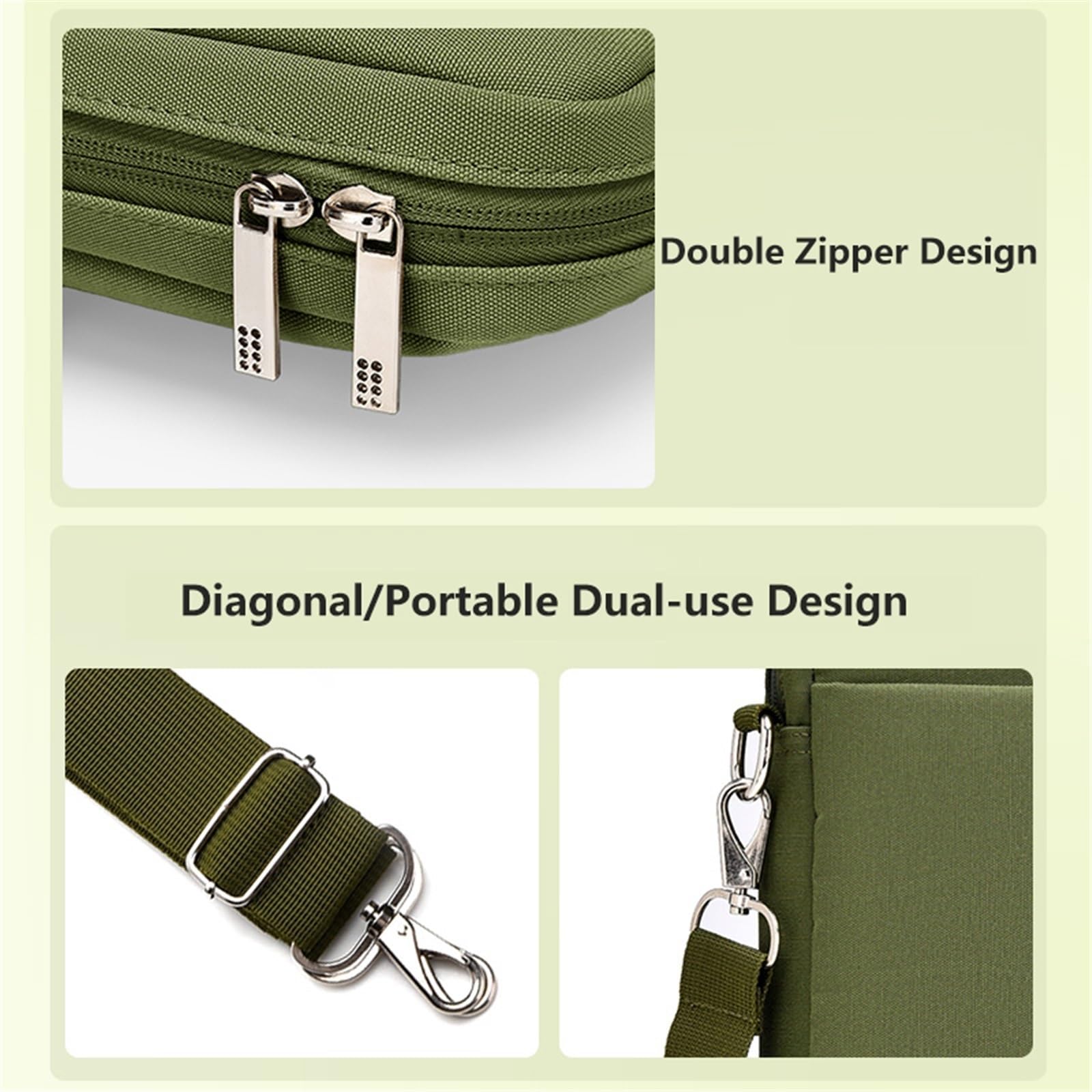 Portare Borsa a tracolla in nylon for laptop, custodia a, for affari, lavoro, ufficio, viaggi, scuola, casual