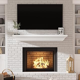 Fireplace Mantel - 60 Inch Floating Shelf for Over Fireplace - Wood Mant...