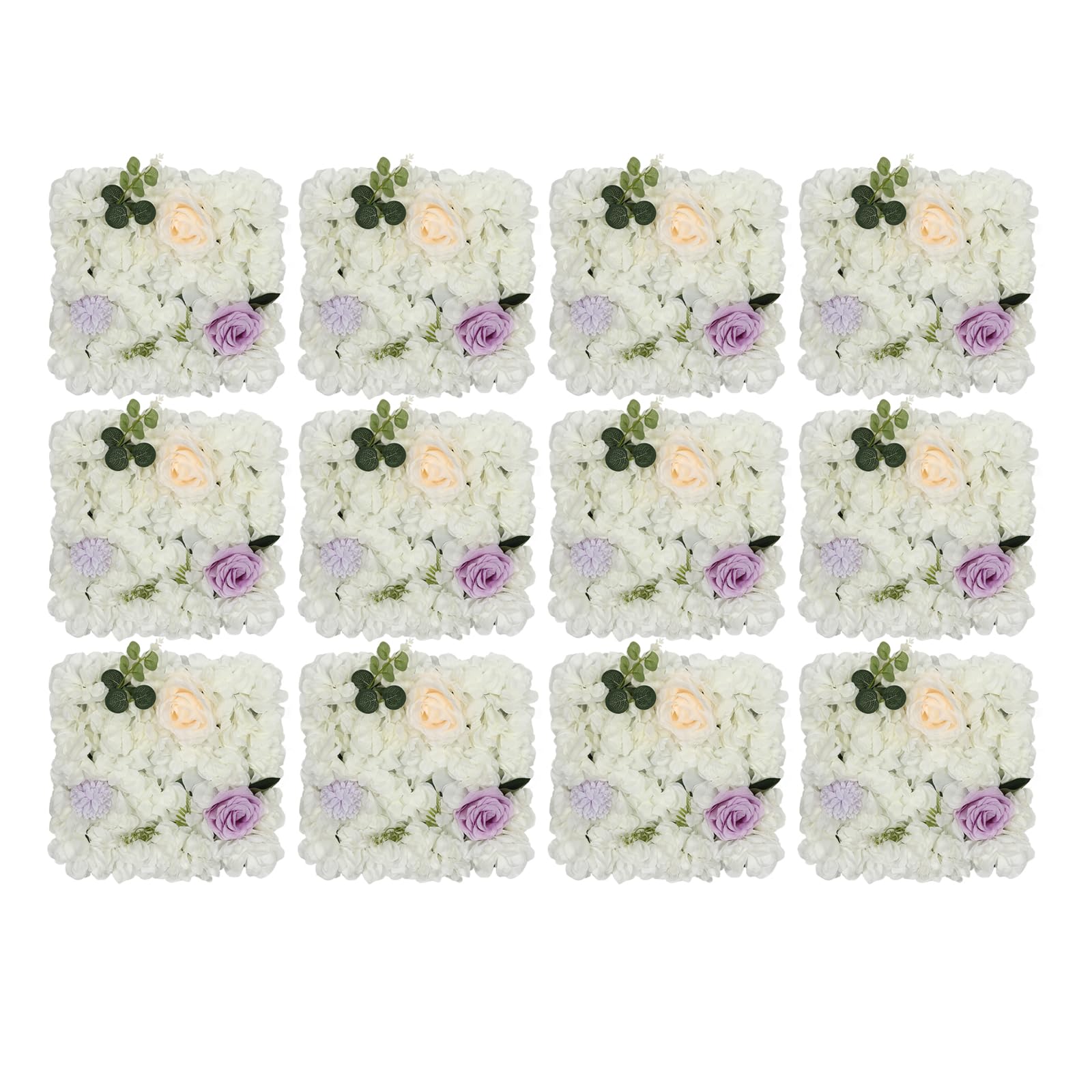 Panel ścienny ze sztucznego kwiatu, 12 szt. 3D kwiatowe tło, 38 x 38 cm, sztuczny kwiat, tło ścienne, jedwabna róża, tło kwiatowe, panel ze sztucznymi kwiatami na ślub