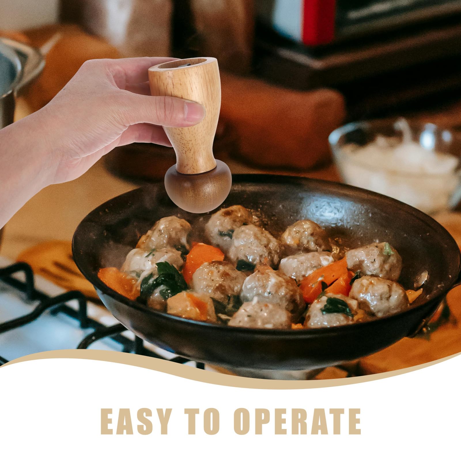 VOSAREA Pilzförmige Pfeffermühle und Salzstreuer Manuell Tragbar und Einfach zu Bedienen für Täglichen Gebrauch und Indoor Barbecue
