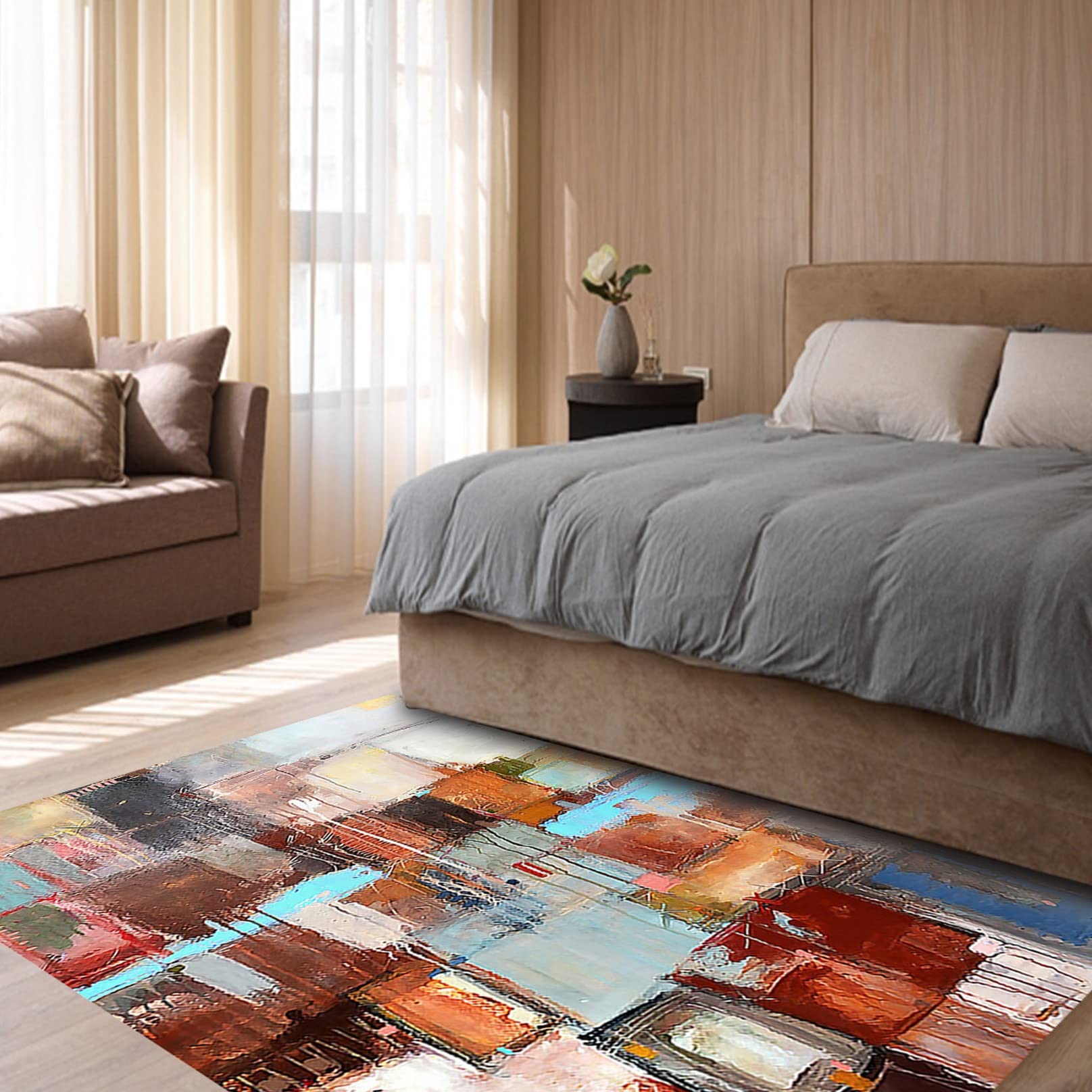 Alfombra de Pasillo 90x150cm Alfombras de Corredor Antideslizante Tamaños Personalizable para Pasillo Baño Grandes Cocina Pasaje, D