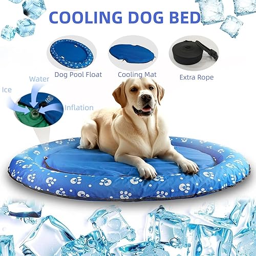Miniatura 9 de Flotador de piscina para perros, flotadores inflables para piscina, flotadores de piscina para perros pequeños, medianos y grandes, a prueba de