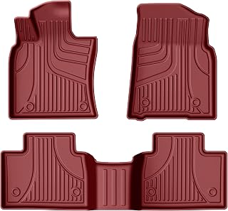 Floor Mats for Toyota Camry 2025 2026 Include Hybrid, 1st & 2nd Row, Red