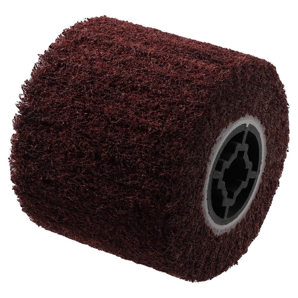 HOBBYIN 60 Grit 120x100mm Grinding Fiber Polishing Wheel, Non-Woven Abrasive Polishing Brush Burnishing Wheel, Mop Flap Wheel of Portable Motor