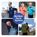 Pedometer for Walking Steps, 3D Accurate Simple Pedometer, Step Counter for Men Women Seniors, Step Tracker with Clip Lanyard, Purple gallery image