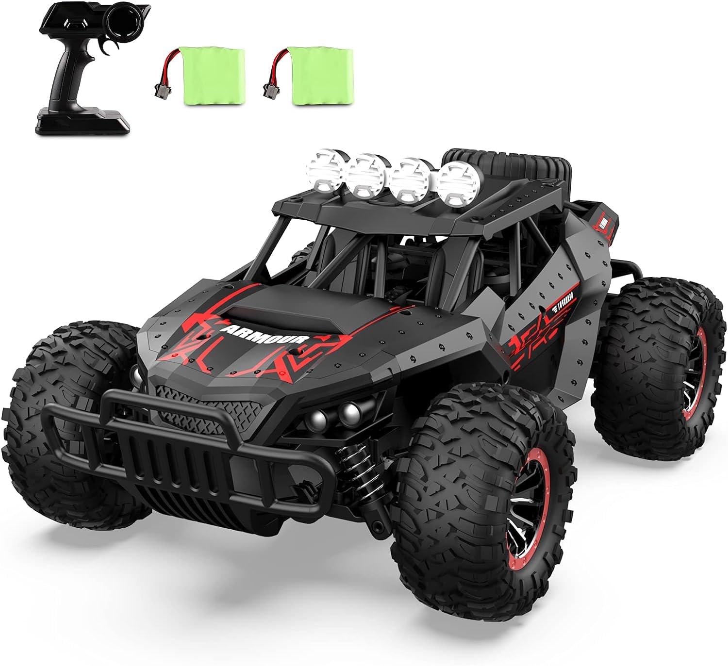 Macchina Telecomandata 2,4GHz con Due Batterie di 70 minuti Auto Telecomandata Alta Velocità Off Road Vehicle 20KM / H RC Auto 1:16 di Tutto Terreno,Perfetto Regalo per Bambini e Ragazzi
