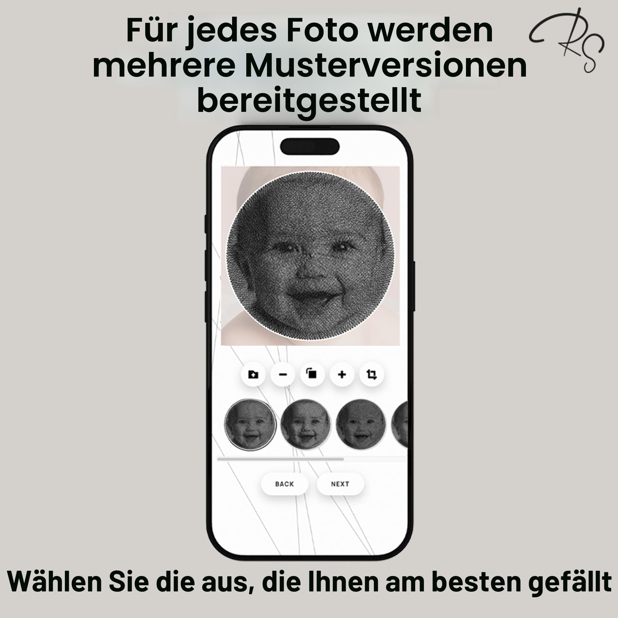 String Art Fadengemälde DIY personalisiertes Geschenk eigenes Bild Garnportrait Wandbild Mini 35x35 cm