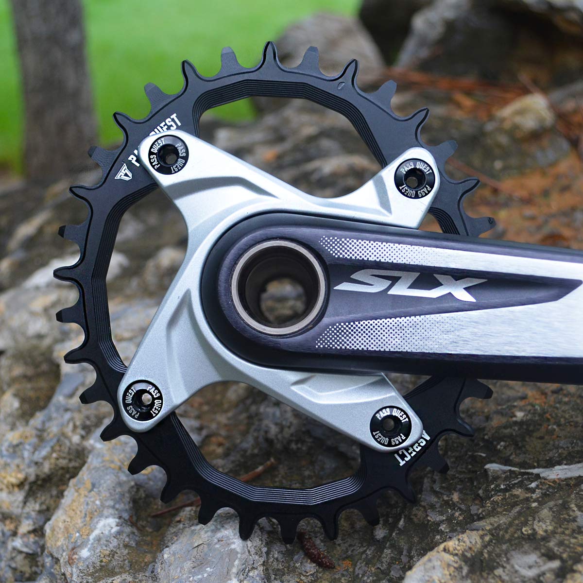 Amazon | PASS QUEST オーバル 104BCD MTB 幅狭チェーンリング 34T/36T 