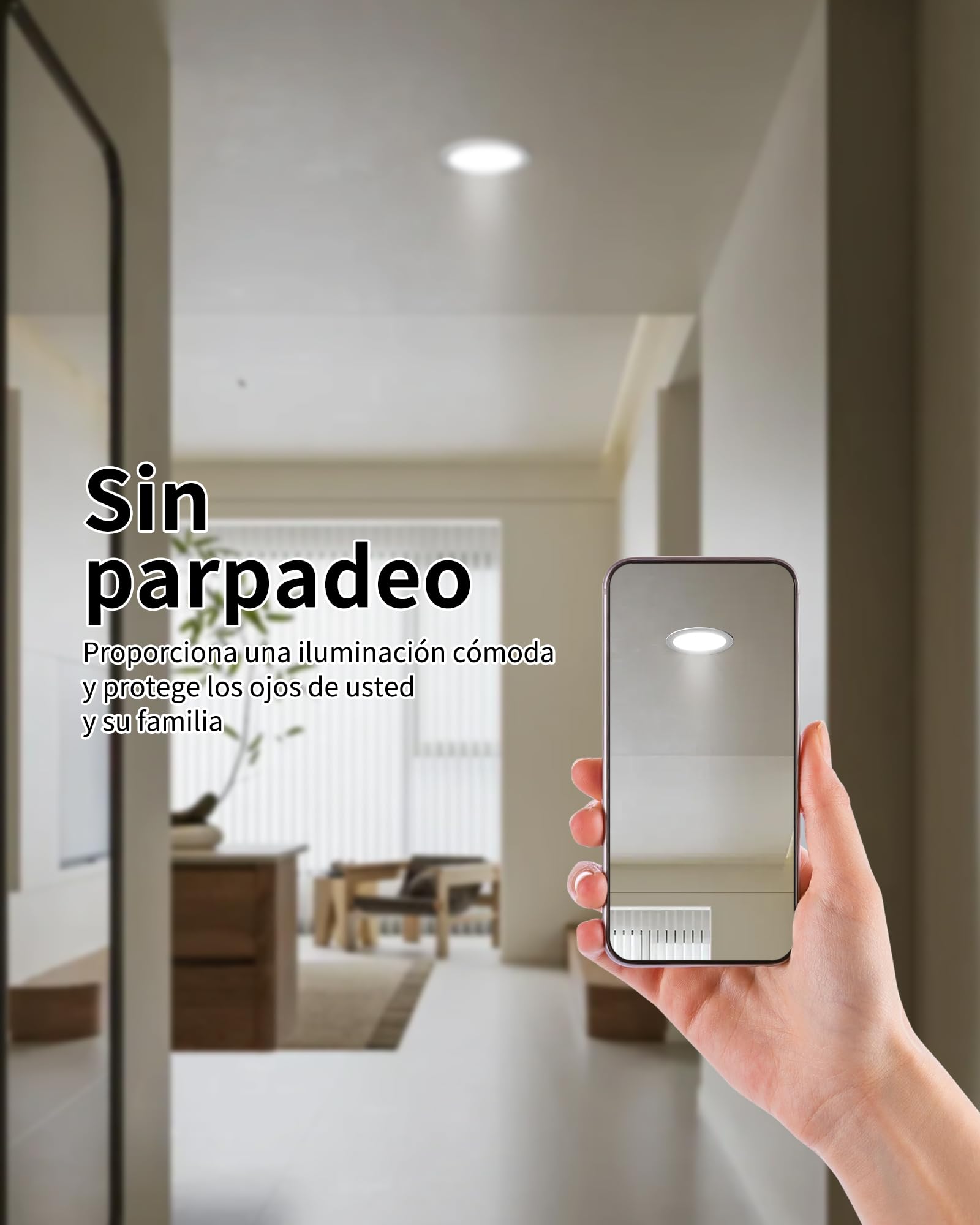 Downlight LED Techo Empotrable Regulable 24W (240W), Redondo Downlight LED 220mm, Placa Extraplana 2200 lúmenes, Corte techo Ø185-210mm, Luz Seleccionable 3000K-4000K-6000K (3CCT),2 unidad